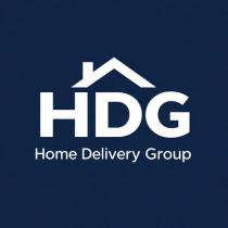 Home Delivery Group (HDG) monogram logo on deep navy background